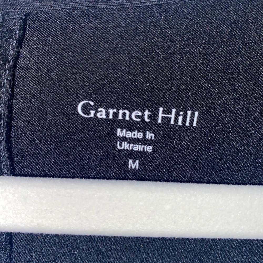 Garnet Hill Tencel Black long sleeve dress - Picture 3 of 5